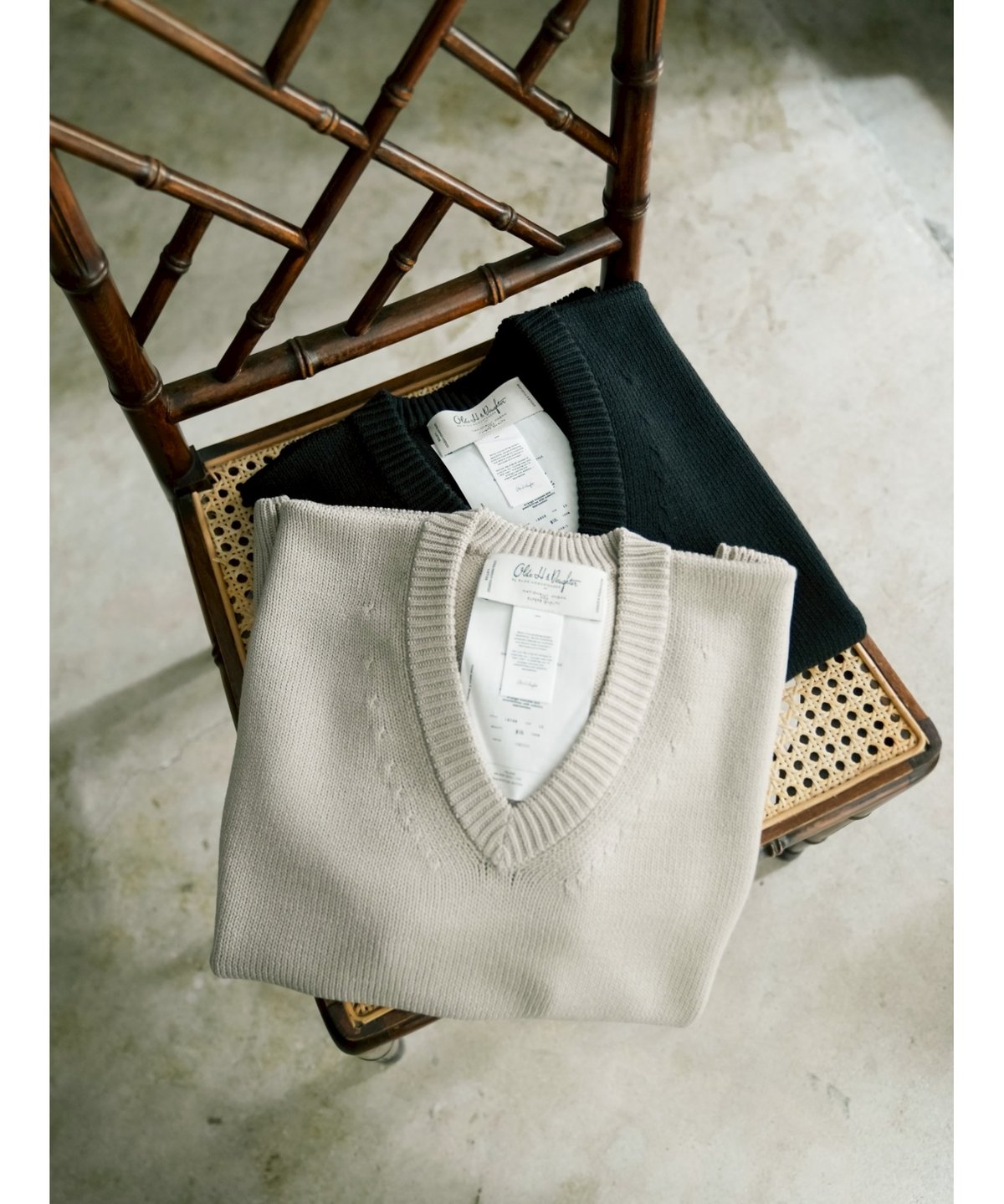 Olde H&Daughter TWIST WOOL V NECK P/O | MusterWerk