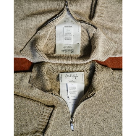 Olde H&Daughter SILK COTTON HALF ZIP P/O