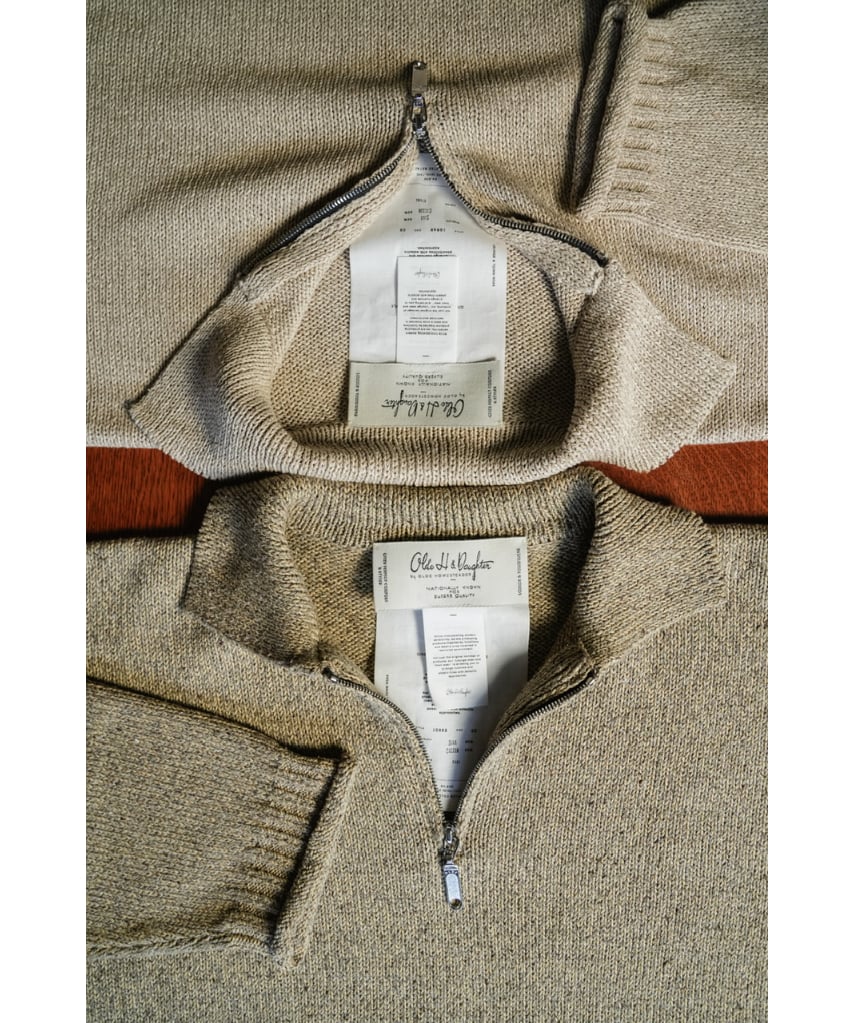 Olde H&Daughter SILK COTTON HALF ZIP P/O | Must