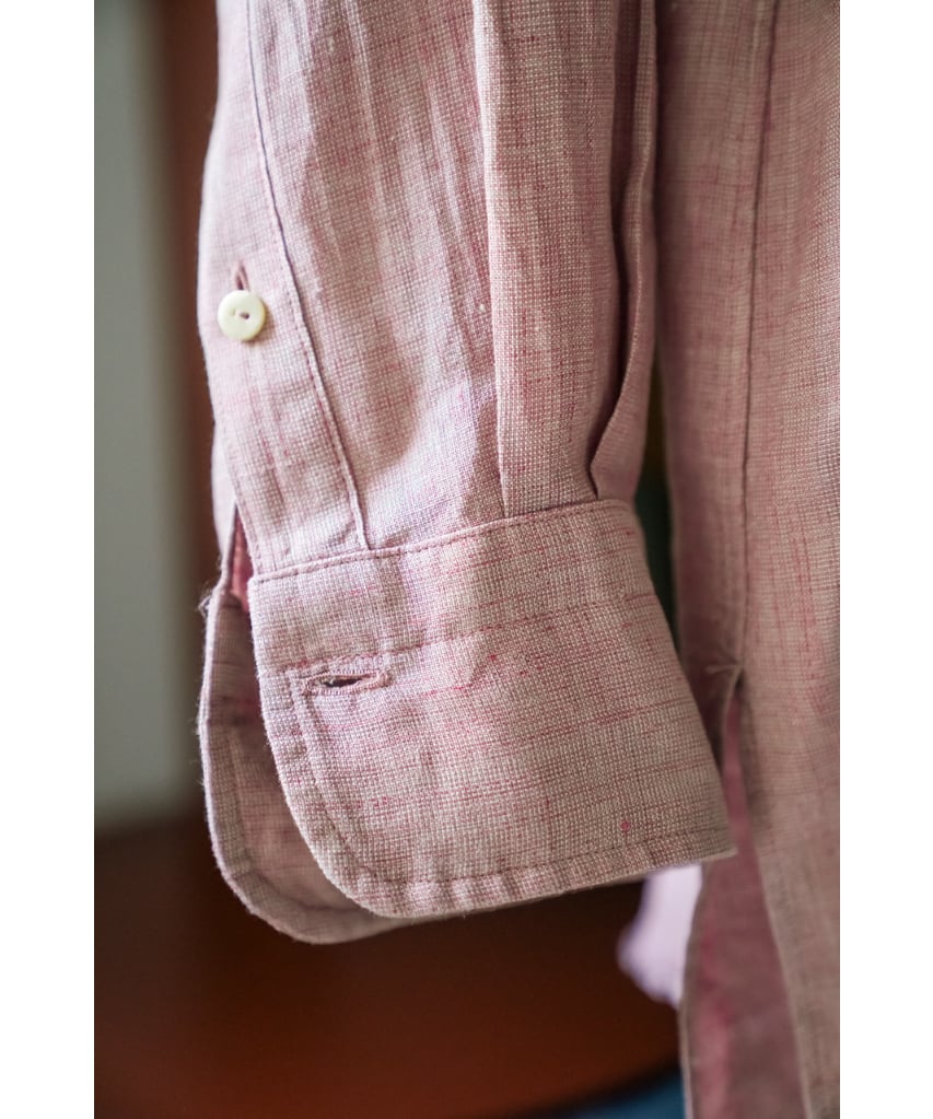 25ss maatee&sons フリンジ シャツ 鉄焙煎 ピンク サイズ3 25ss maatee&sons フリンジ シャツ 鉄焙煎 ピンク サイズ3