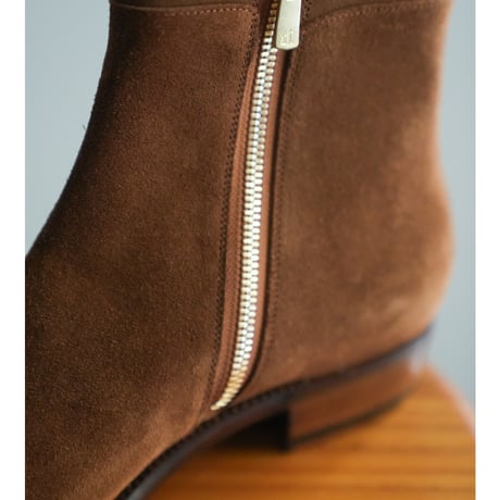 Post Production Side Zip Boots "Calf Suede"