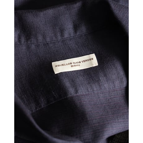 Aquellos Ojos Verdes "Luxe Linen" Classic open collar shirt