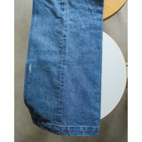 RAINMAKER Ex. PAINTED DENIM SEMI FLARED TROUSERS