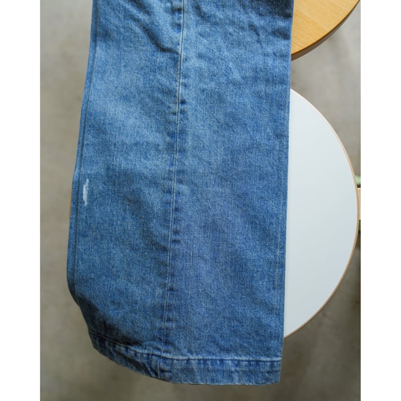 RAINMAKER Ex. PAINTED DENIM SEMI FLARED TROUSER