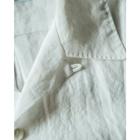 MAATEE&SONS FINE HEMP S/S OPEN COLLAR SHART