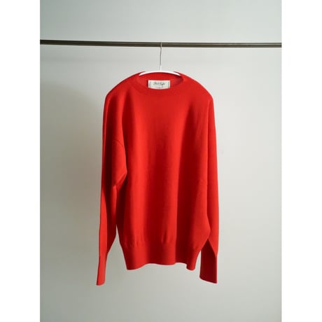 Olde H & Daughter AGED CASHMERE PLAIN STITCH CREW NECK P/O
