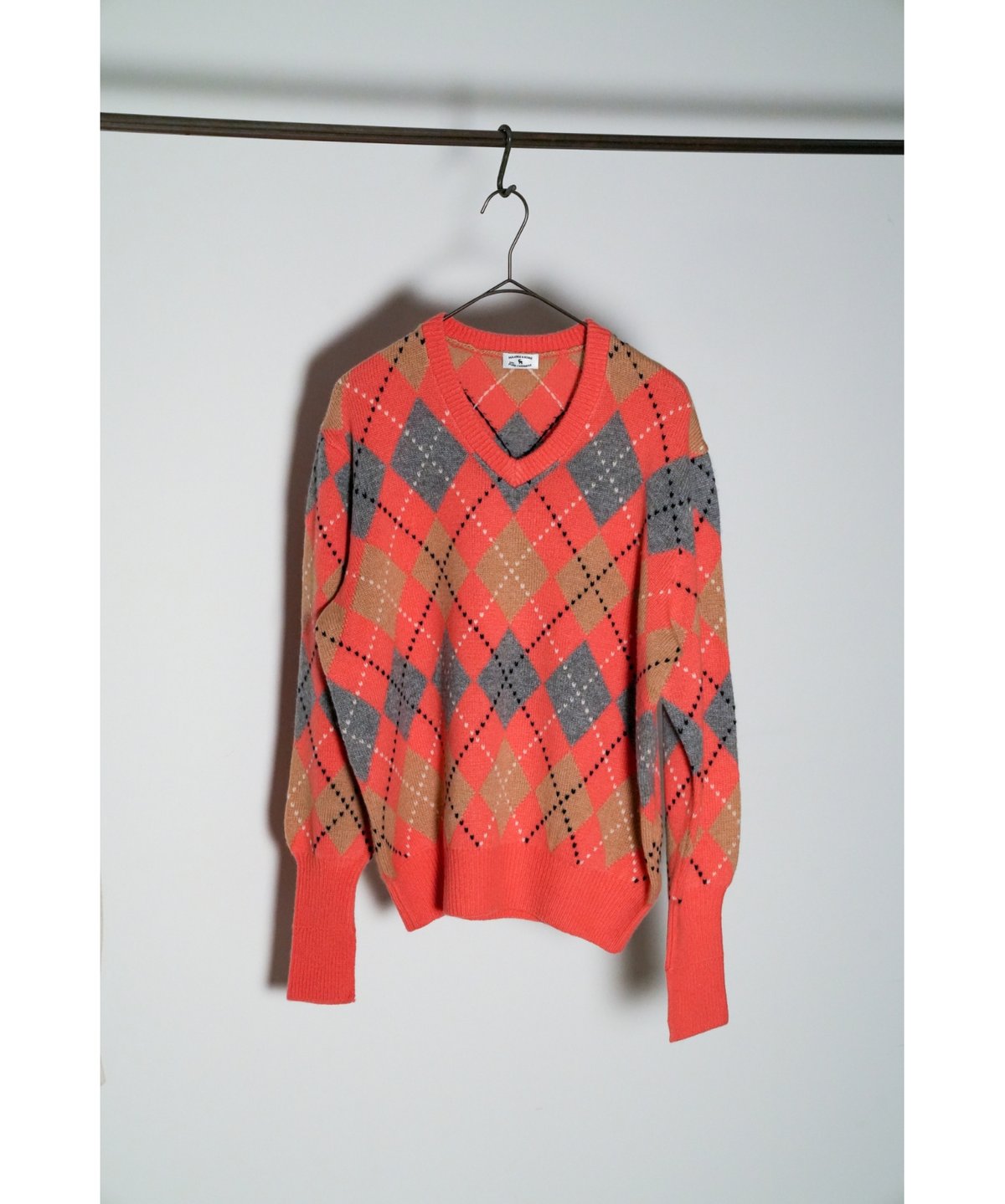 MAATEE&SONS Ex. KATEIKI CASHMERE ARGYLE V-NECK MAATEE&SONS Ex. KATEIKI CASHMERE ARGYLE V-NECK