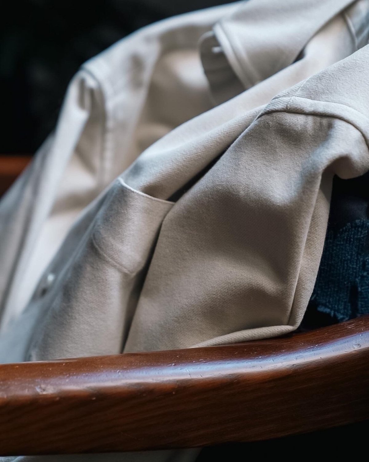 RAKINES Cotton work flannel B.D. shirt | Muster