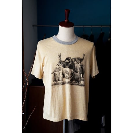 MAATEE&SONS Ex. M＆WOOLEE RINGER TEE (yellow)