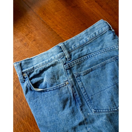 RAINMAKER Ex. PAINTED DENIM SEMI FLARED TROUSERS