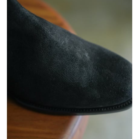 Post Production Side Zip Boots "Waxed Ezojika Suede"
