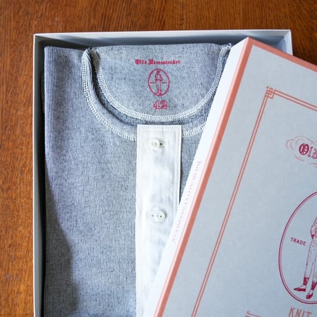 Olde Homesteader INTERKNIT RIB HENLEY NECK SHORT SLEEVE