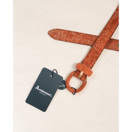 Anderson's Ex. WRAPPED-BUCKLE ROUGH-OUT SUEDE BELT