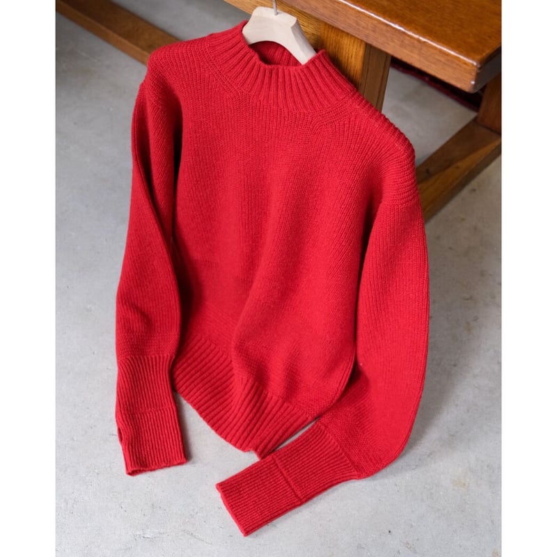 MAATEE&SONS 強撚SHETLAND FINE LAMB ARMY SWEATER |