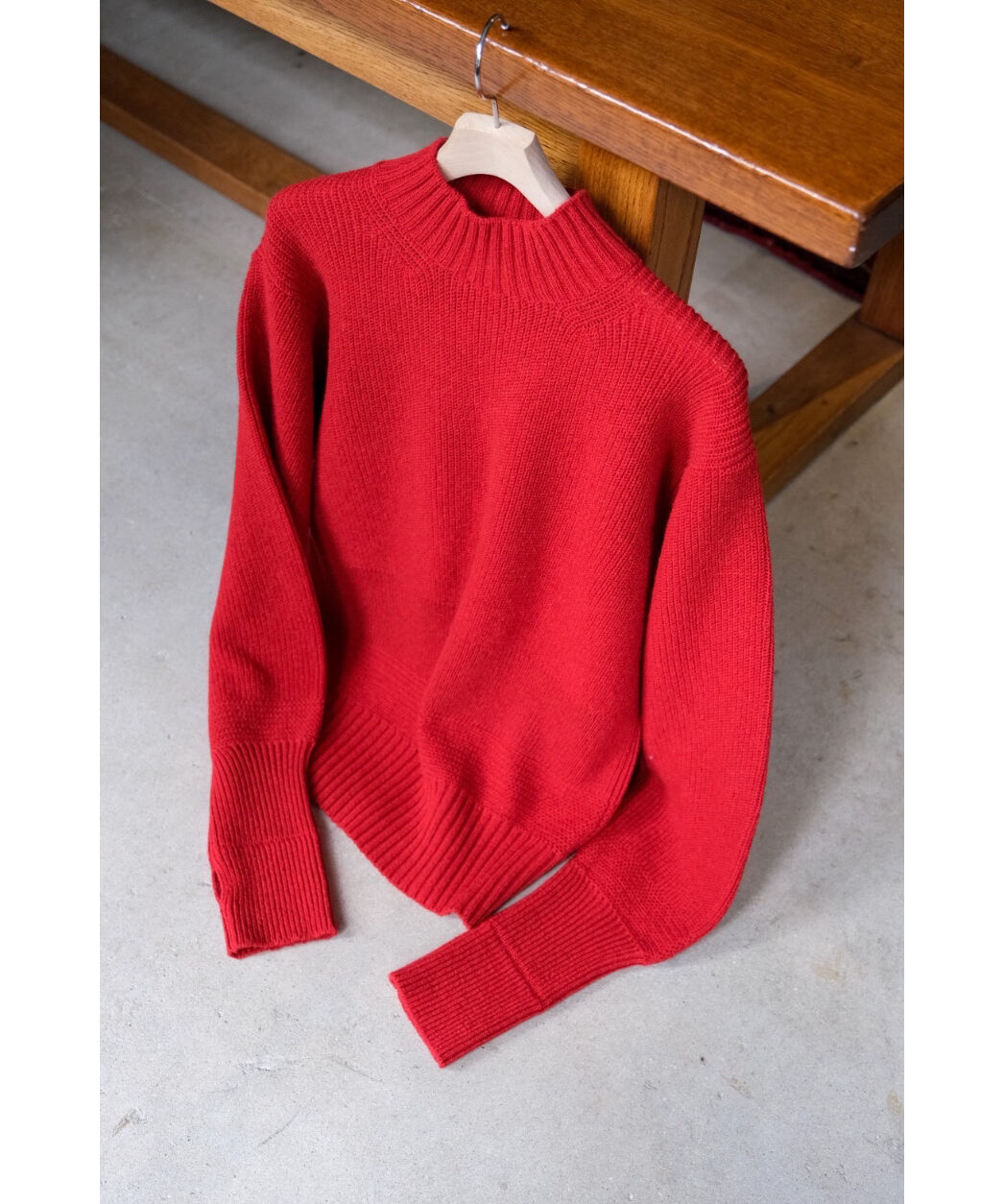MAATEE&SONS 強撚SHETLAND FINE LAMB ARMY SWEATER |
