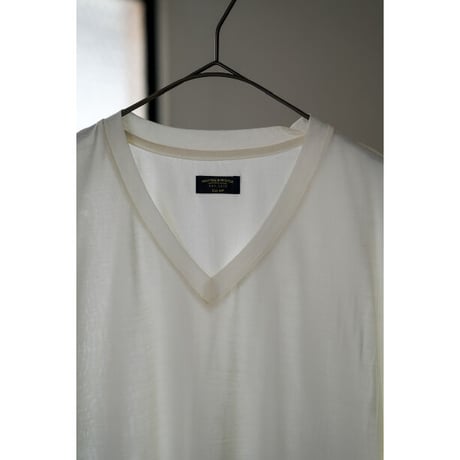 MAATEE&SONS Ex. WASHABLE SILK V NECK TEE
