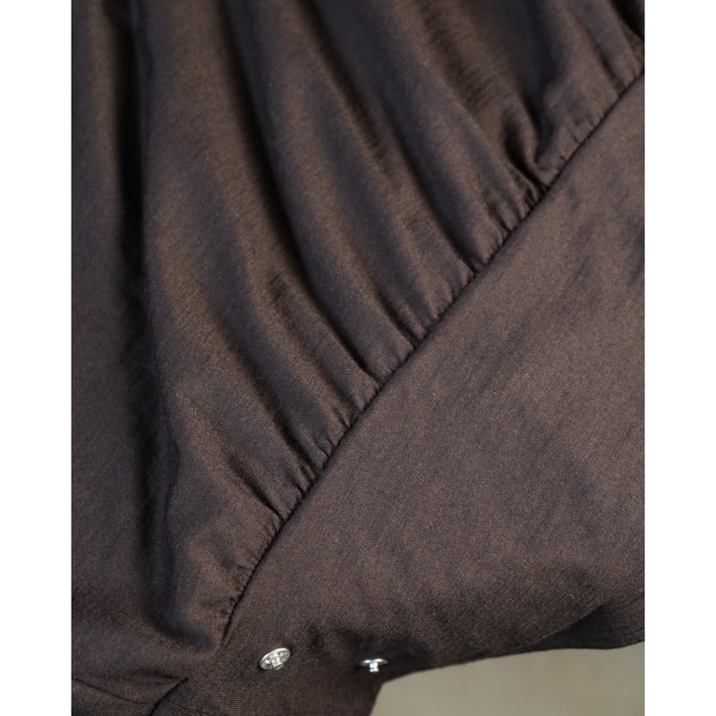 barbell object ウールノースリーブ(brown) barbell object WOOL NS TOP | MusterWerk