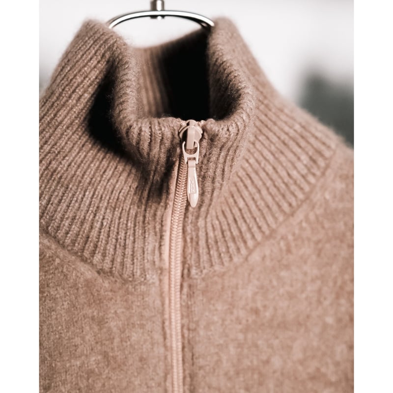 MAATEE&SONS CASHMERE 強圧縮 ZIP VEST 