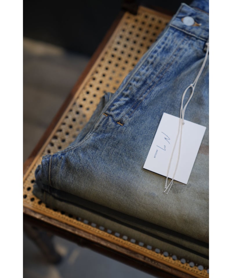 パンツ SELVEDGE DENIM STRAIGHT 5P PANTS 1 AGING SELVEDGE SHOE CUT 5P DENIM PANTS – ANCELLM