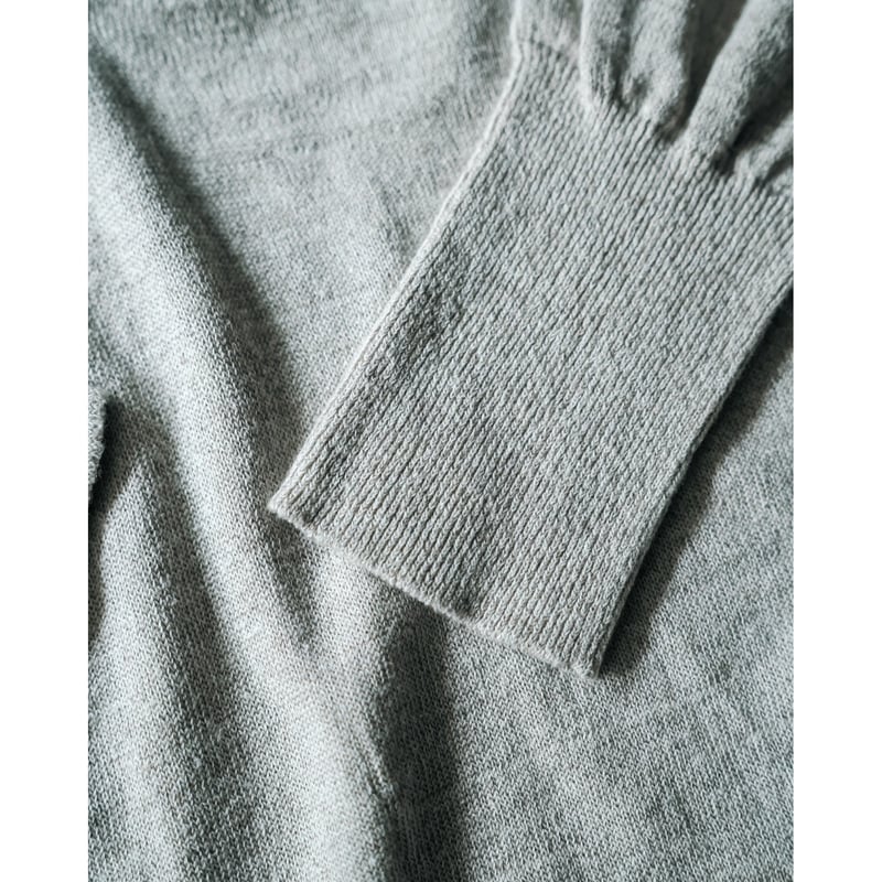 Olde H&Daughter LINEN SILK PLAIN STITCH V NECK