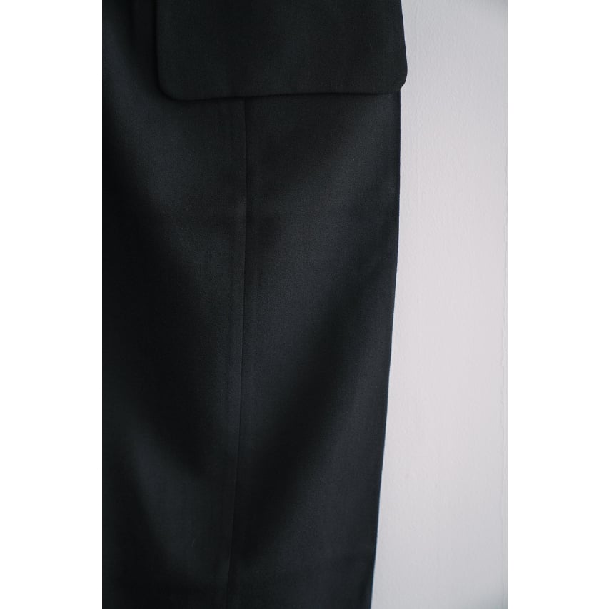 LEA BOBERG FLAP POCKET TRS - BRITISH WOOL CREP