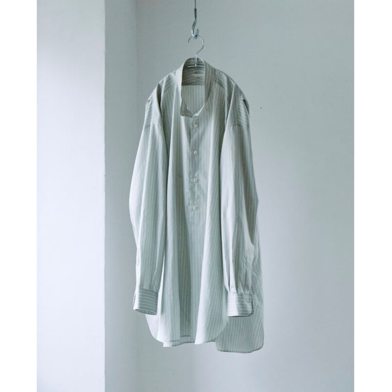 MAATEE&SONS SILK STRIPE PULL OVER SHIRTS