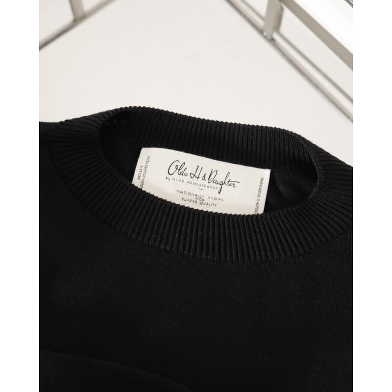 Olde H & Daughter SILK PLAIN STITCH CREW NECK P
