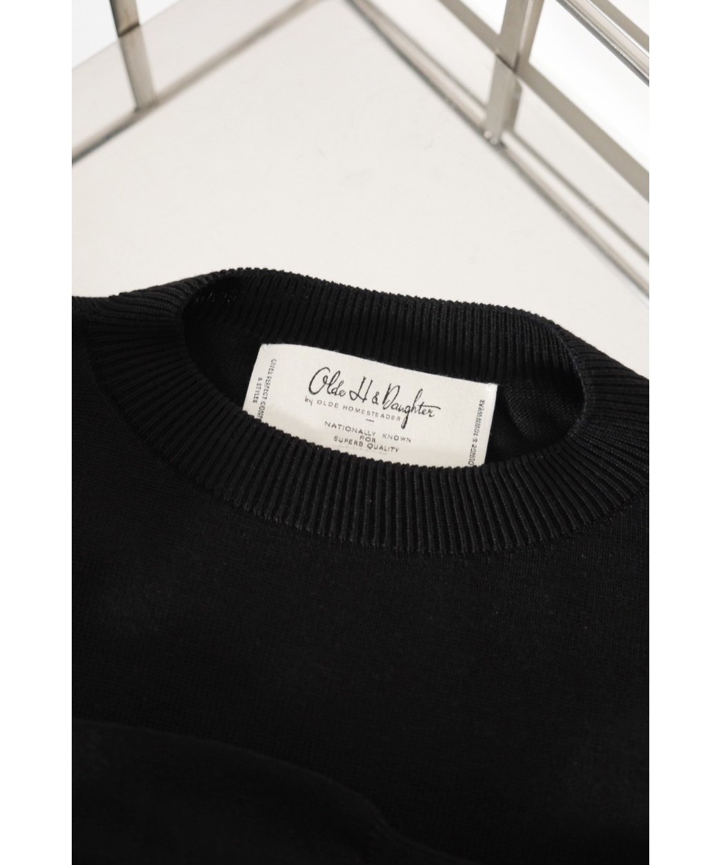 Olde H & Daughter SILK PLAIN STITCH CREW NECK P