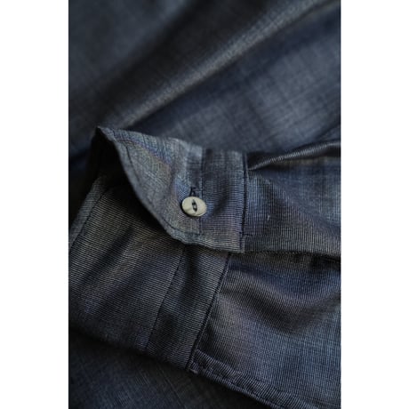 MAATEE&SONS  "H"WOOL/SILK  OPEN COLLAR フリンジ
