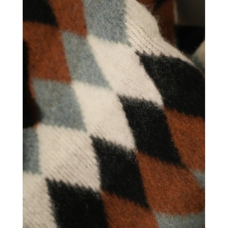 slopeslow BRUSHED DOUBLE JACQUARD CREW NECK SWEATER