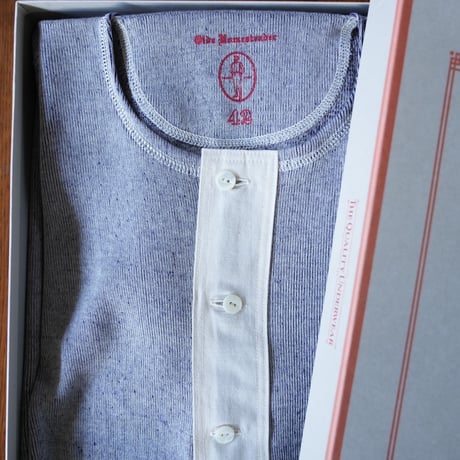 Olde Homesteader INTERKNIT RIB HENLEY NECK SHORT SLEEVE