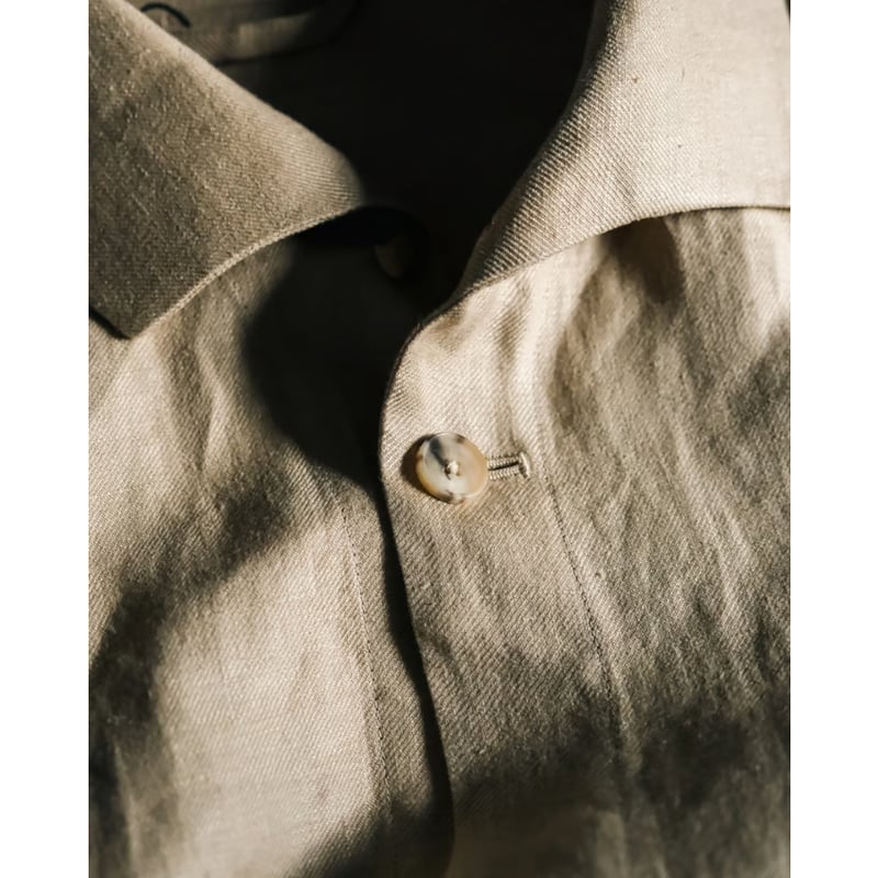 THE CLASIK LINEN HEMP TWILL SHARK COLLAR JACKET