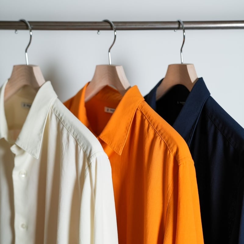 MAATEE&SONS CHARLES 強撚ビエラ ORANGE MAATEE&SONS 