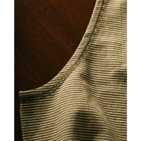 Olde Homesteader "YOUTH" MOIRE STRIPE JERSEY SLEEVELESS