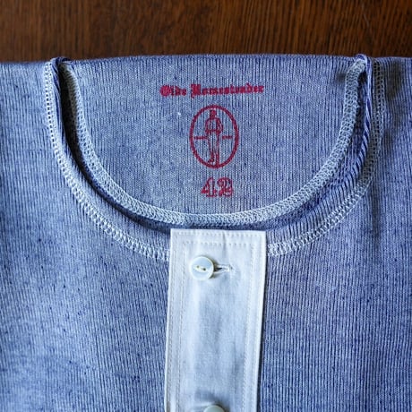 Olde Homesteader INTERKNIT RIB HENLEY NECK SHORT SLEEVE