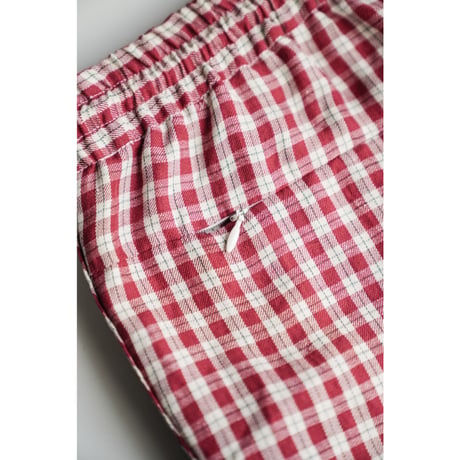MAATEE&SONS Ex. "LINEN/SILK CK" S.S. SHORTS "PORORI"