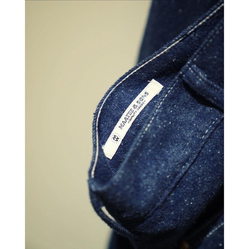 MAATEE&SONS Ex. BRUSHED SILK DENIM PAINTER PANT