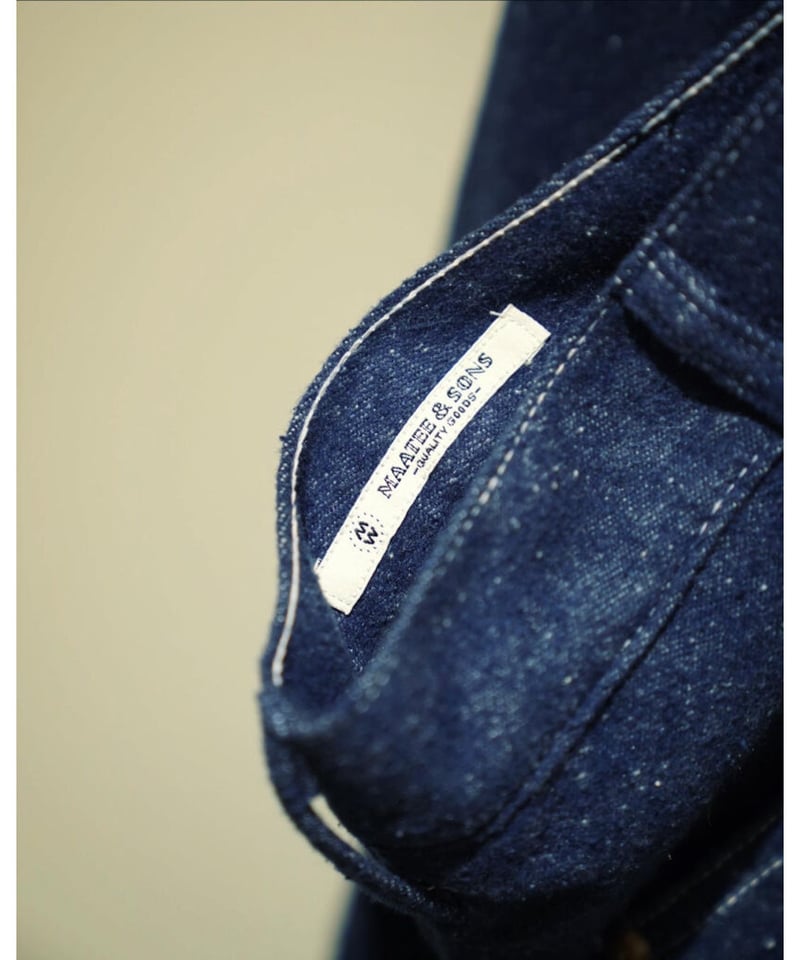 別注 MAATEE&SONS シルク ペインターパンツ ブラックデニム風 2