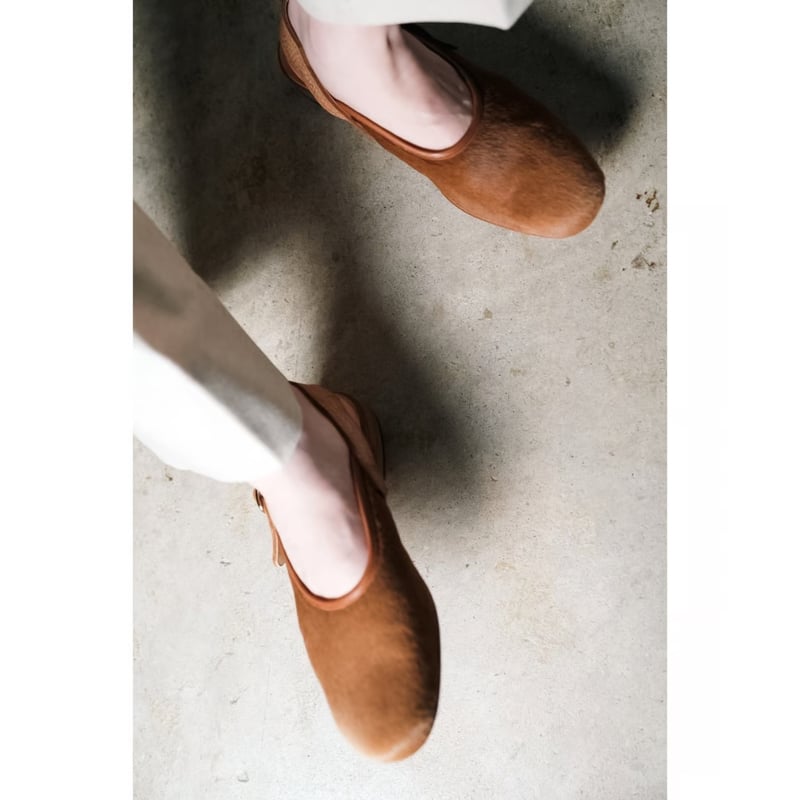 Post Production Ex. Hair Calf Face Sandal | Mus