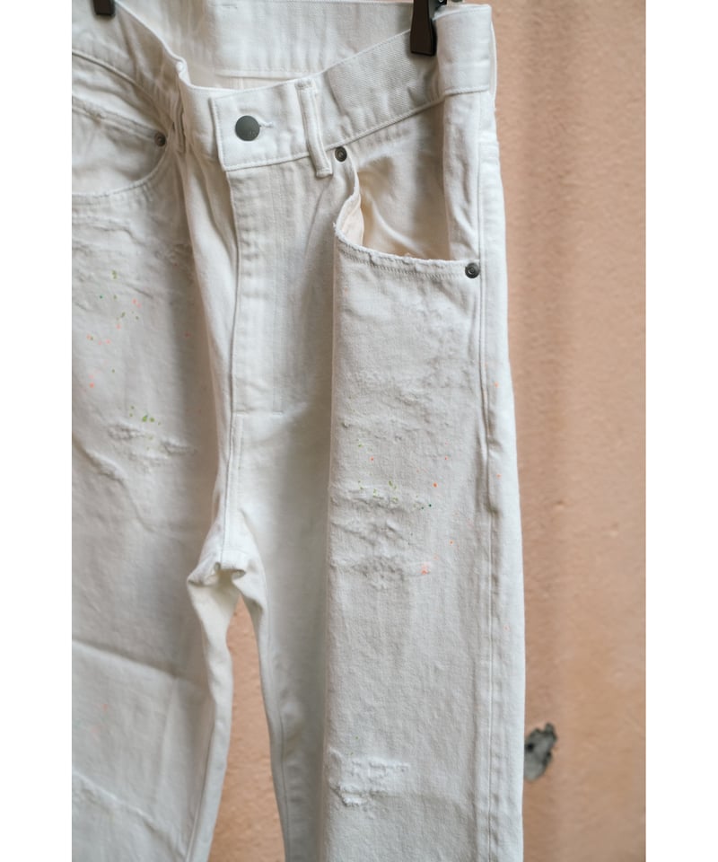 ANCELLM Ex. DAMAGE DENIM STRAIGHT 5P PANTS | Mu ANCELLM Ex. DAMAGE DENIM STRAIGHT 5P PANTS | Mu
