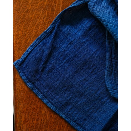 Aquellos Ojos Verdes Ex. "藍" Ethnic grosgrain Classic open collar shirt