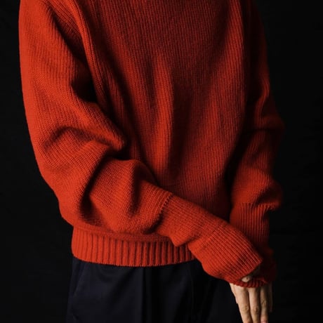 MAATEE&SONS 強撚SHETLAND FINE LAMB ARMY SWEATER