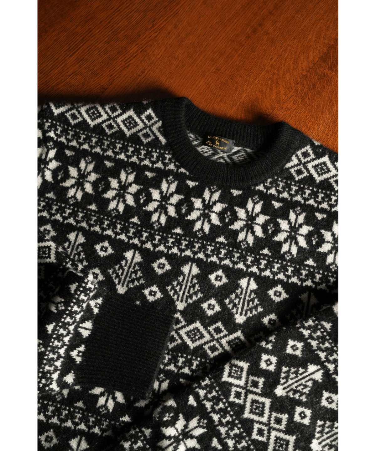 MAATEE&SONS CASH JACQUARD P/O SWEATER 