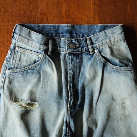 ANCELLM AGING SELVEDGE TAPERED 5P DENIM PANTS