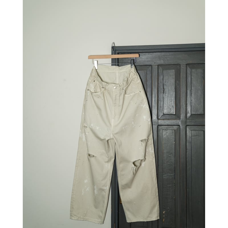 ANCELLM DAMAGE WIDE 5P DENIM PANTS | MusterWerk