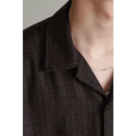 MAATEE&SONS Ex. "DEAD STOCK CASHMERE001" OPEN COLLAR SHIRTS