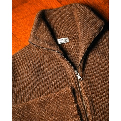 MAATEE&SONS RBALPACA-CASHMERE/MINK 畦ひょっとこZIP SWEATER