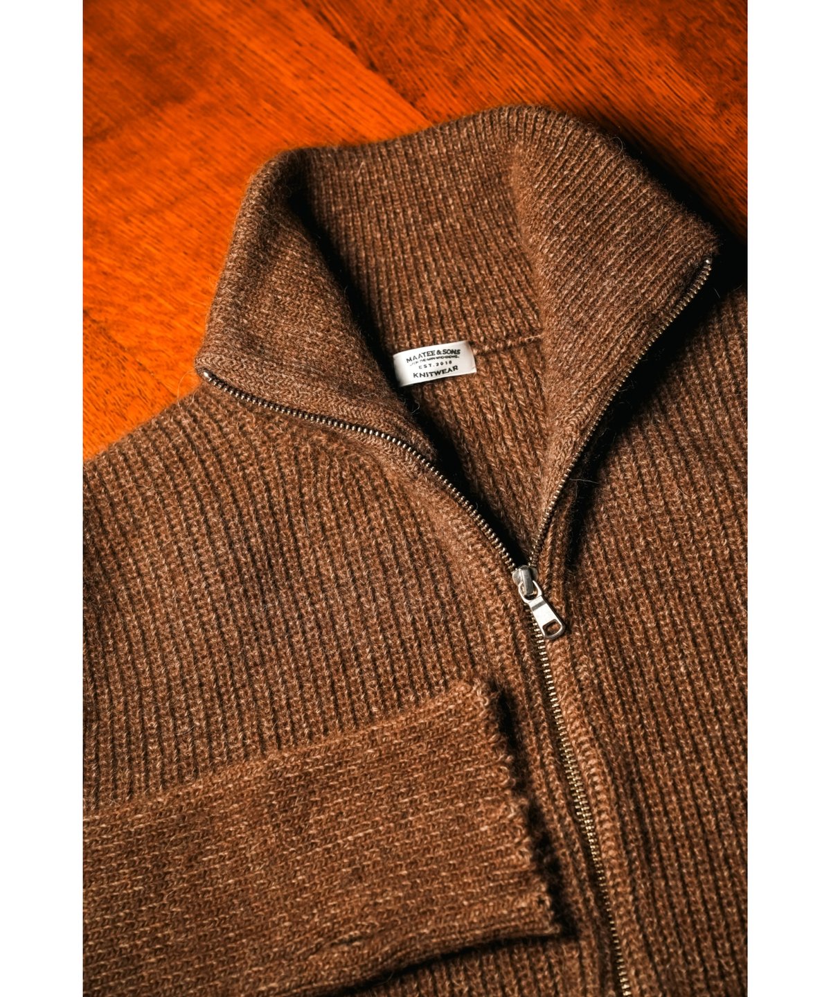MAATEE&SONS ひょっとこ 畦FULL JIP MAATEE&SONS RBALPACA-CASHMERE/MINK 畦ひょっとこZIP SW
