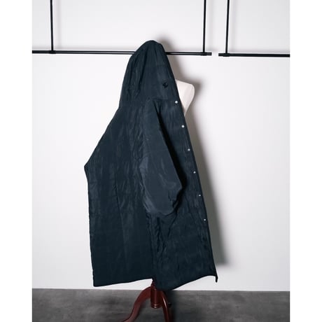 MAATEE&SONS SILK QUILT HOODED COAT