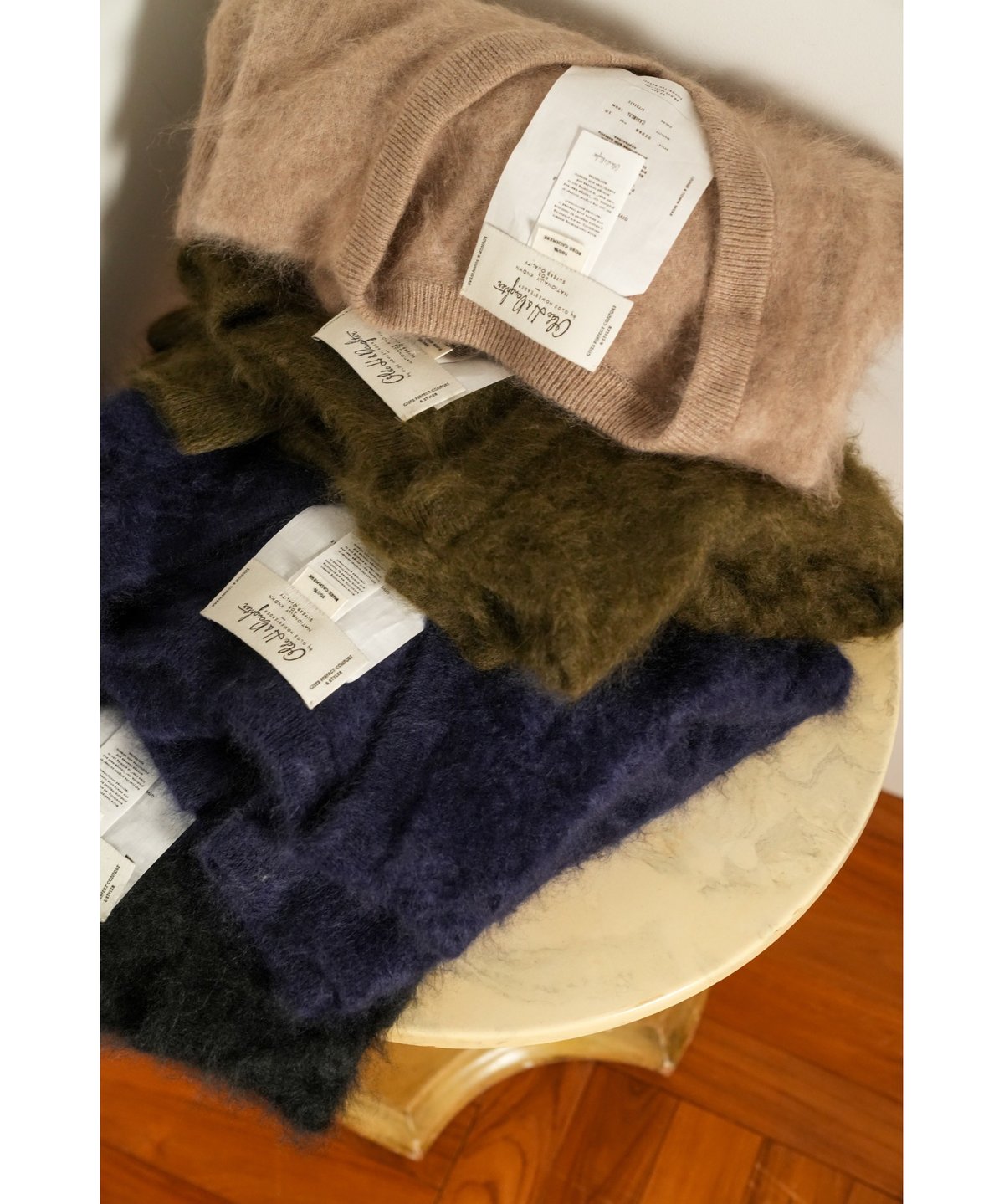 トップス Olde H & Daughter WOOL DS KNIT VEST Origins Natural Vest